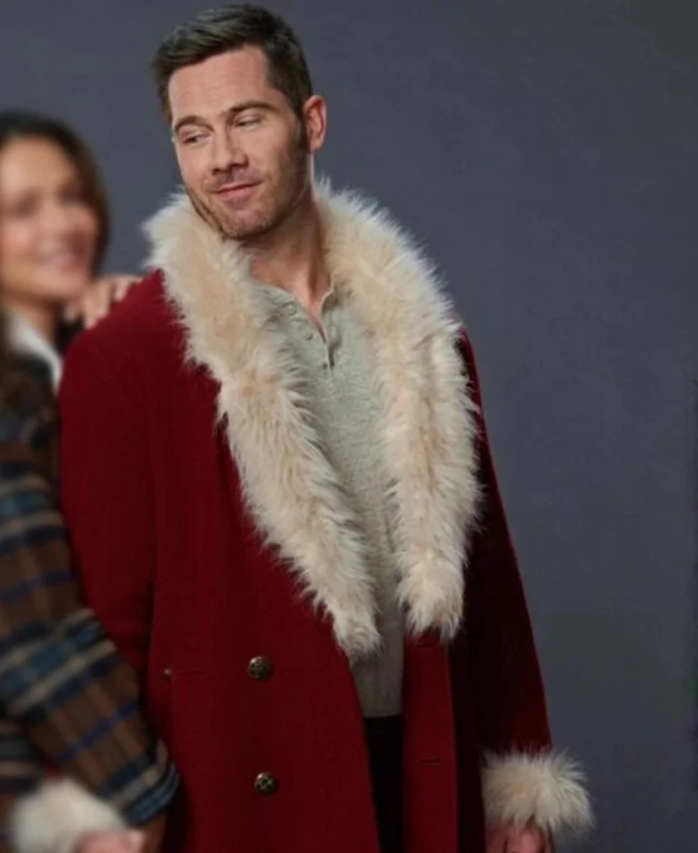 Catch Me If You Claus 2023 Luke Macfarlane Santa Coat - Trendy Leather Jackets