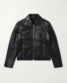 Celine Homme Cropped Leather Blouson Jacket - Trendy Leather Jackets