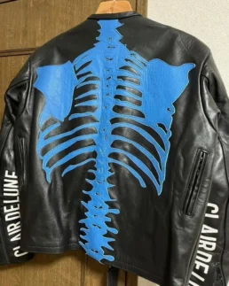 Clair De Lune x Vanson Bones Leather Biker Jacket Back - Trendy Leather Jackets