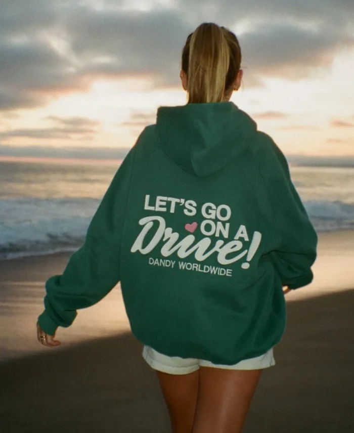 Dandy Let'S Go On A Drive Hoodie Green Back - Trendy Leather Jackets