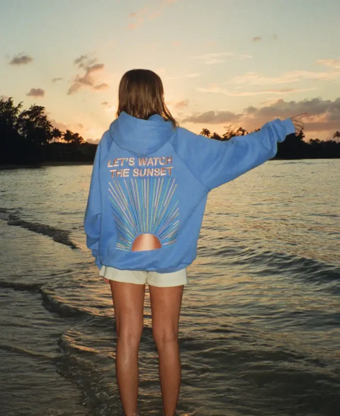 Dandy Let'S Watch The Sunset Hoodie Blue Back Side - Trendy Leather Jackets