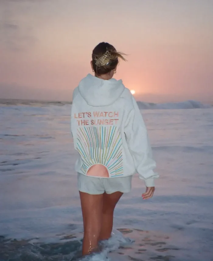 Dandy Let'S Watch The Sunset Hoodie Heather Grey Back - Trendy Leather Jackets