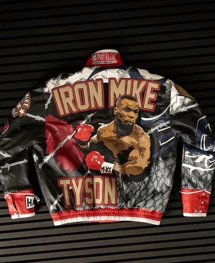 Jeff Hamilton Mike Tyson Iron Mike Leather Jacket Back