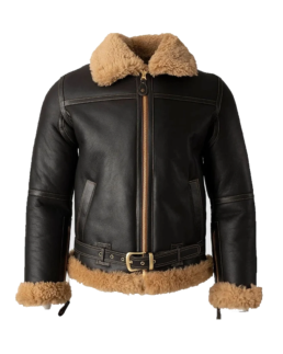 Men's Battle Shearling Leather Jacket