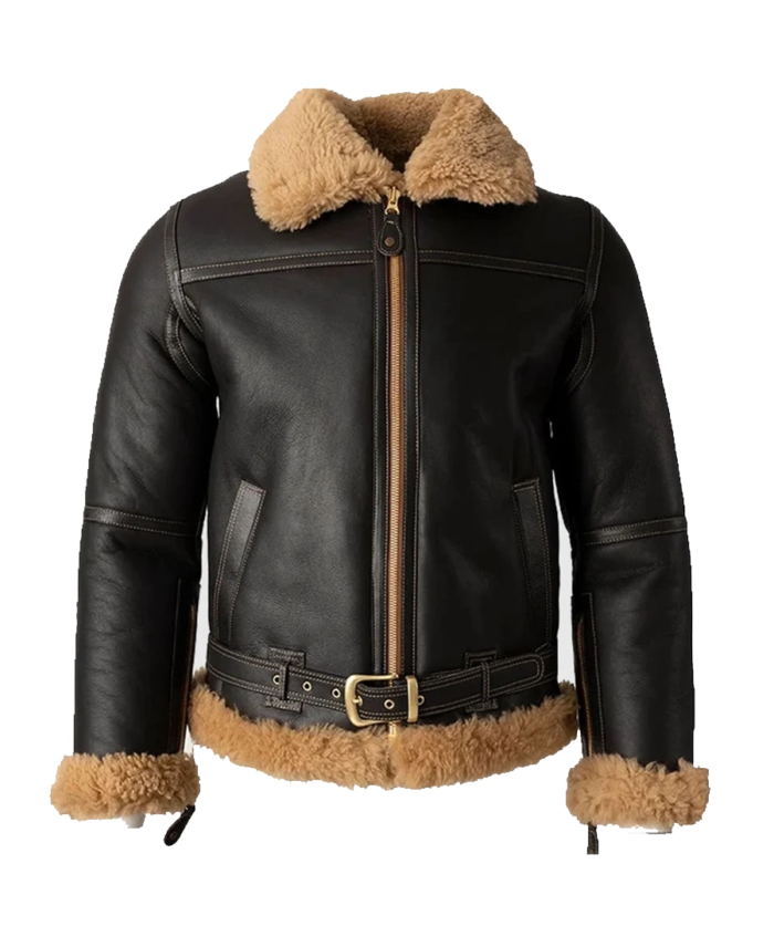 Men's Battle Shearling Leather Jacket