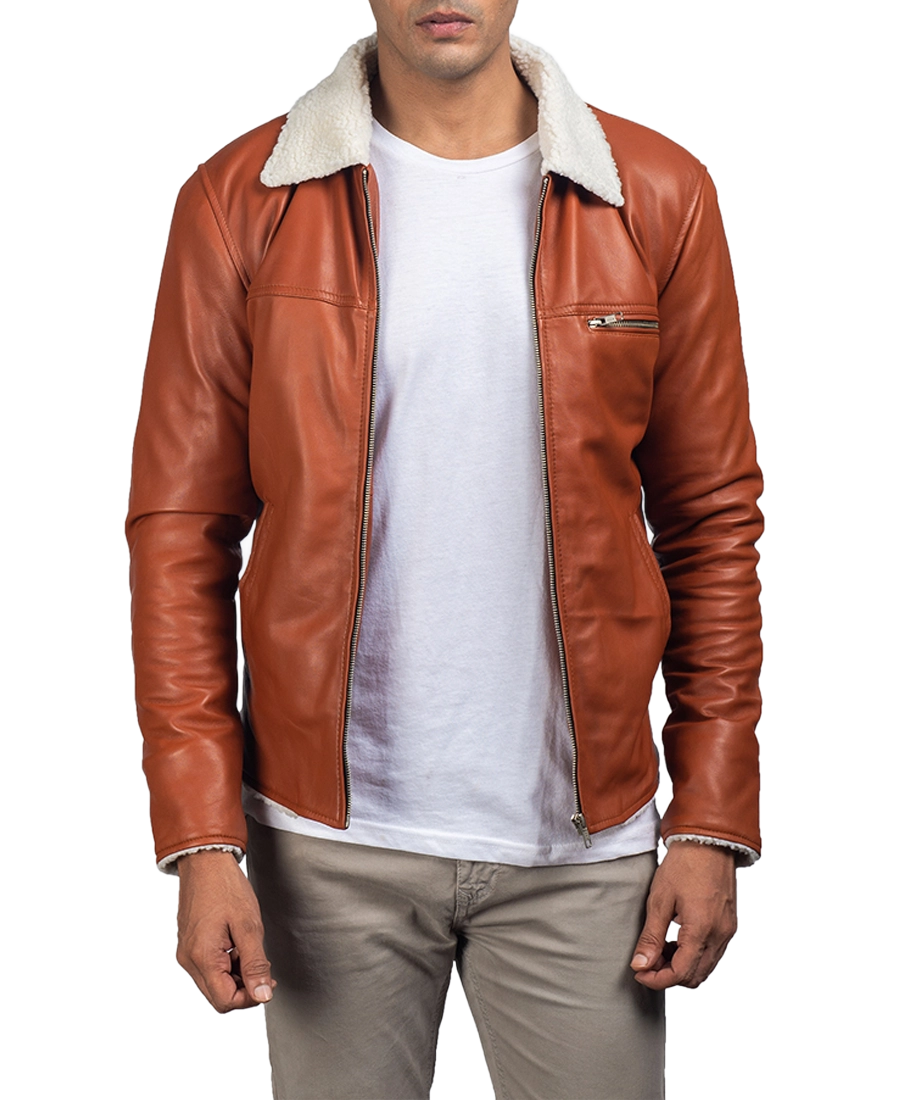 Men'S Burnt Orange Leather Jacket Men'S Burnt Orange Leather Jacket