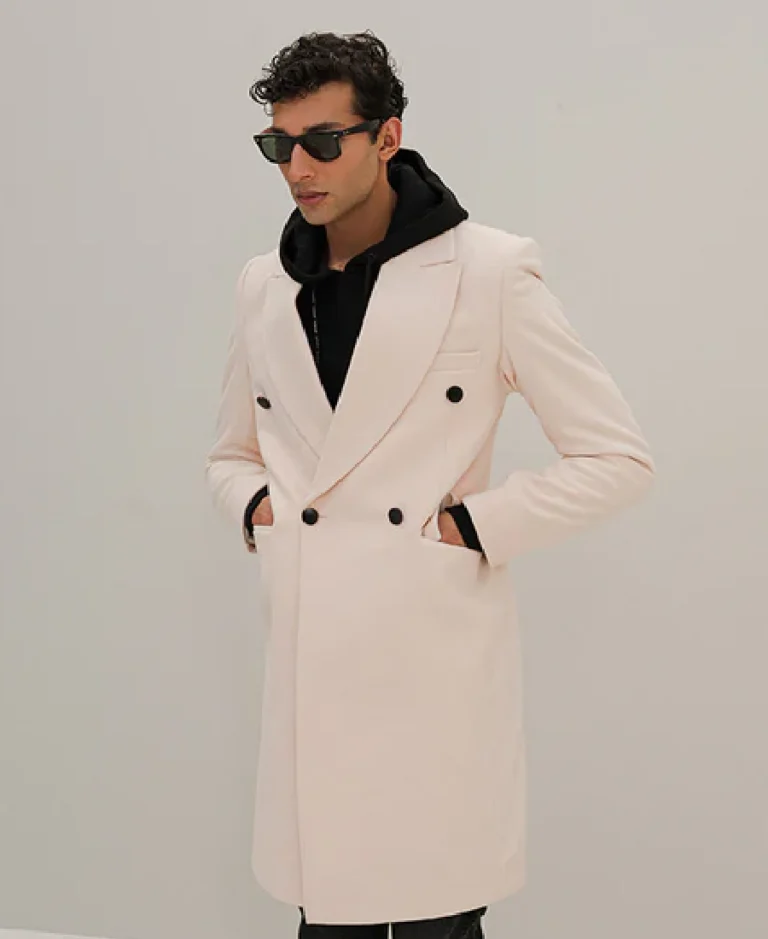 Men's White Winter Long Coat - Trendy Leather Jackets