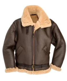 R.A.F Sheepskin Aviator Bomber Jacket - Trendy Leather Jackets