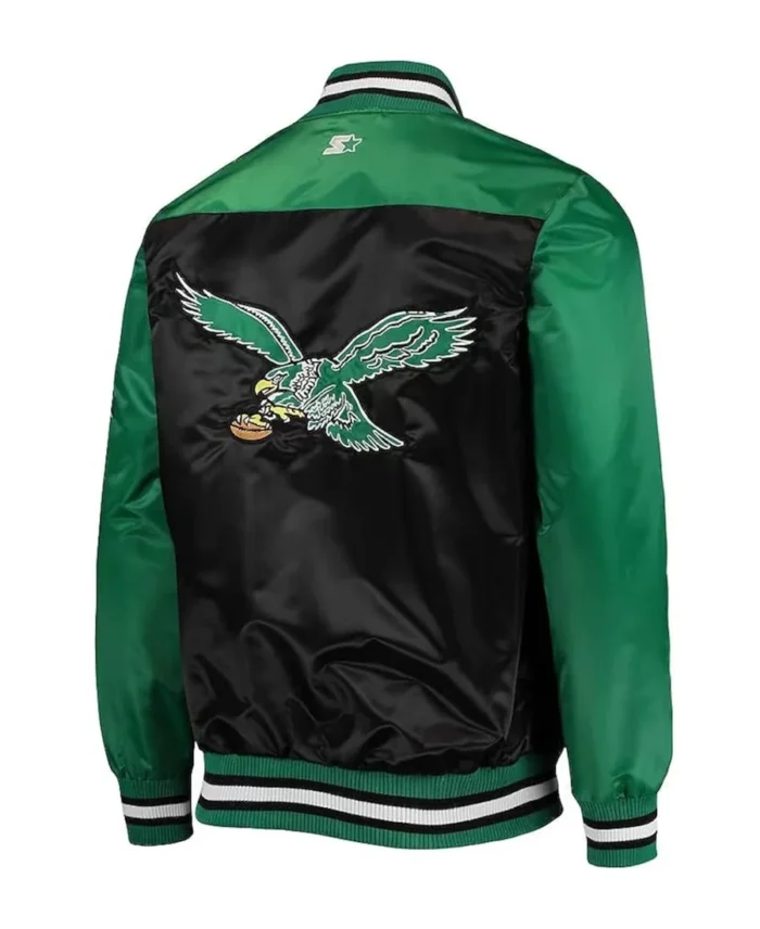 Renegade Philadelphia Eagles Varsity Jacket Back - Trendy Leather Jackets