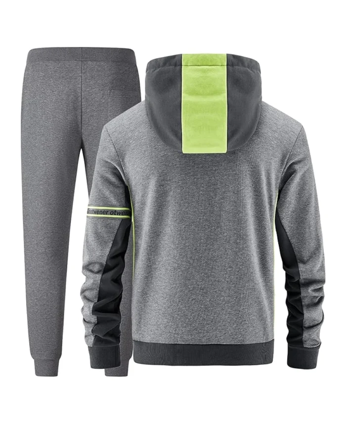 Shop Men'S Hooded Athletic Tracksuit For Men And Women Grey - Trendy Leather Jackets