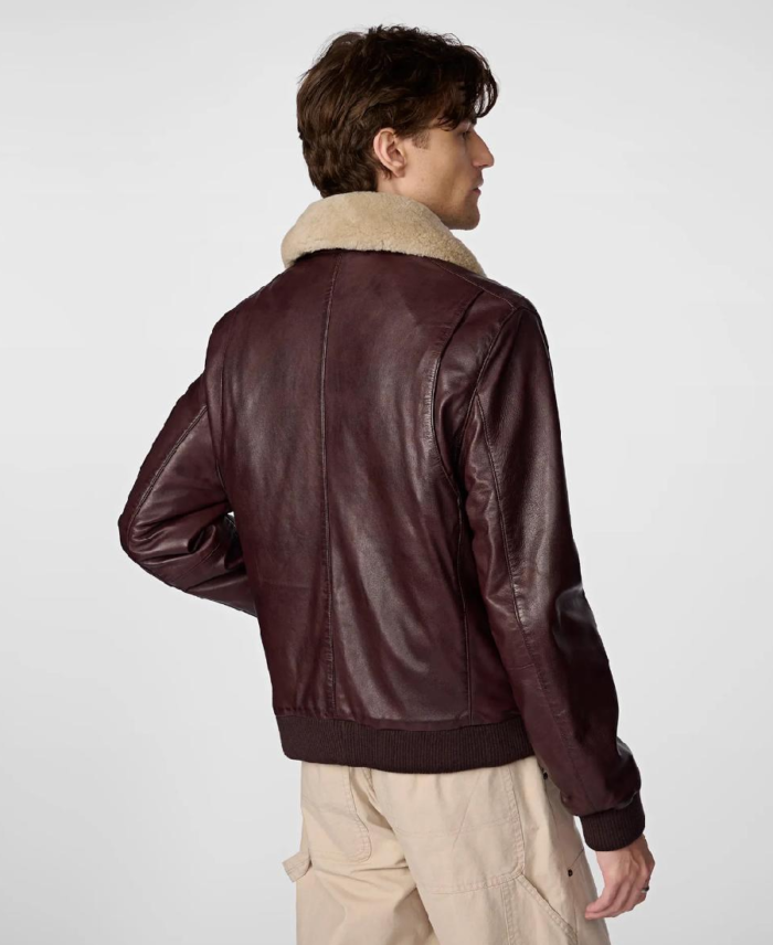 Shop The Men's A2 Aviator Dark Brown Bomber Leather Jacket