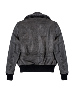 Shop The Shadow G-1 Distressed Black Aviator Leather Jacket