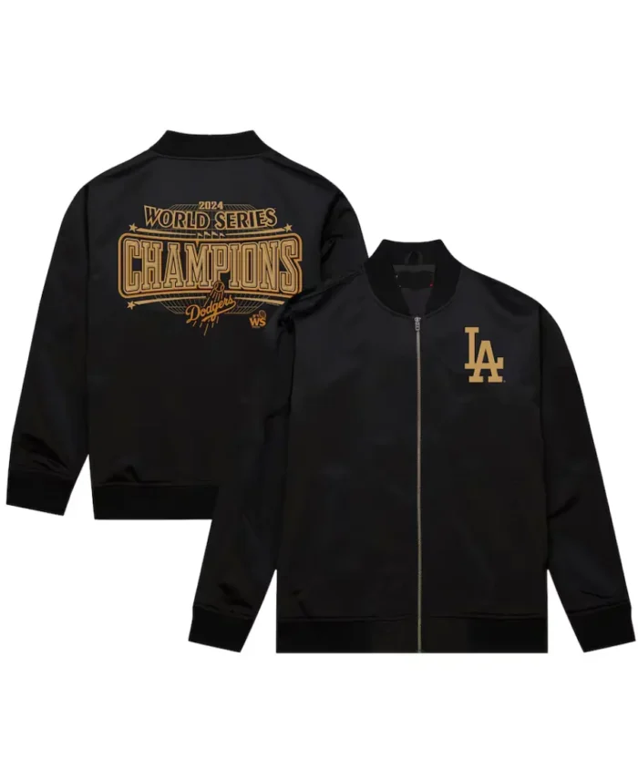 2024 Los Angeles Dodgers World Series Champions Bomber Jacket Front And Back - Trendy Leather Jackets