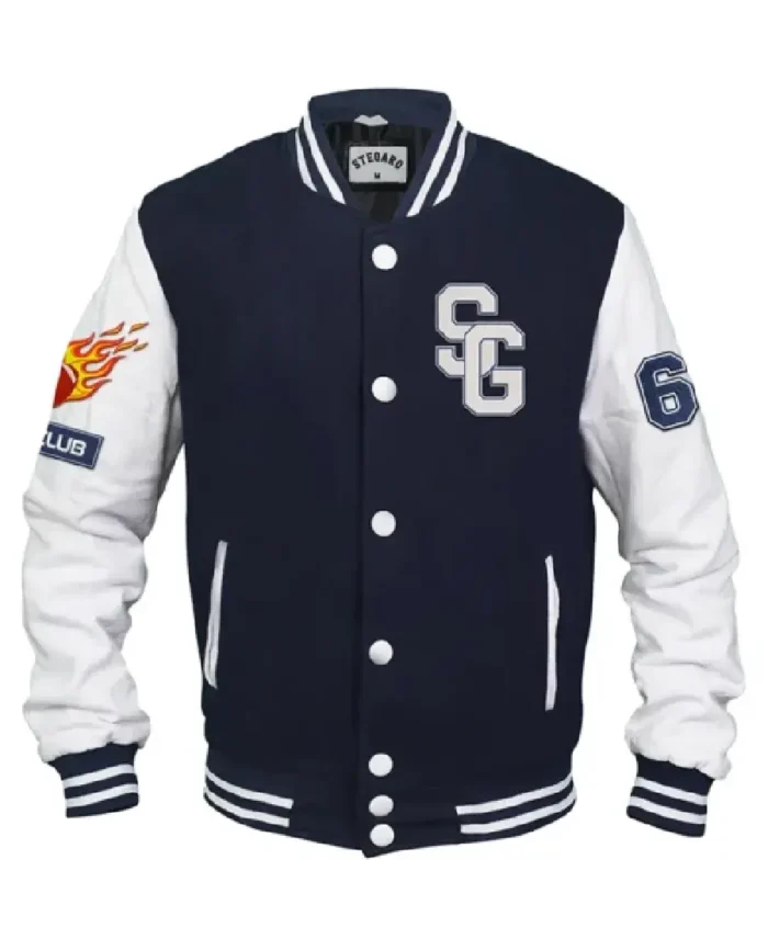 American Football Navy Blue Stegaro Varsity Jacket - Trendy Leather Jackets