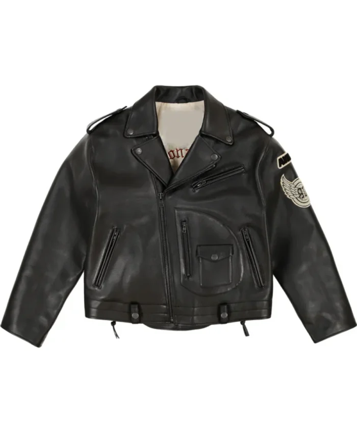 Avirex Black Motorcycle Leather Jacket - Trendy Leather Jackets