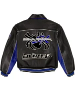 Avirex Black Spider Racer Leather Jacket Back - Trendy Leather Jackets