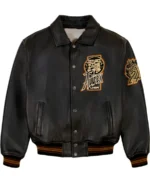 Avirex Dragon Bomber Leather Jacket - Trendy Leather Jackets