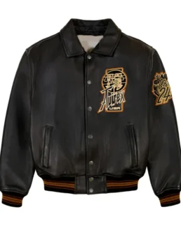 Avirex Dragon Bomber Leather Jacket - Trendy Leather Jackets