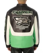 Avirex Lone Wolf Racer Leather Jacket Green Back- Trendy Leather Jackets