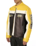 Avirex Lone Wolf Racer Leather Jacket Yellow Side - Trendy Leather Jackets