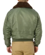 Avirex Sky Charmer Nylon Bomber Jacket Back View - Trendy Leather Jackets