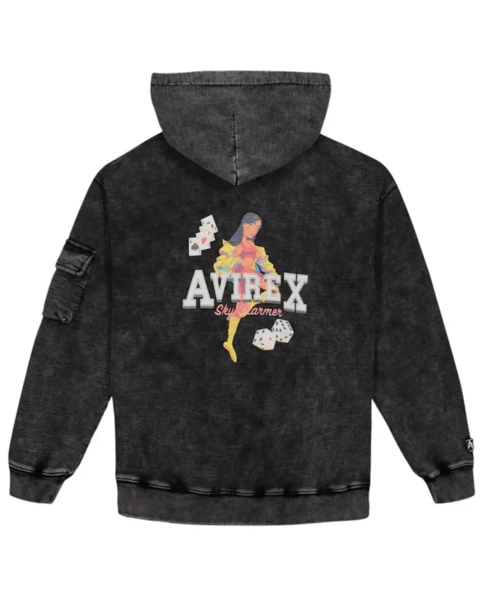 Avirex Sky Charmer Pullover Hoodie Back - Trendy Leather Jackets