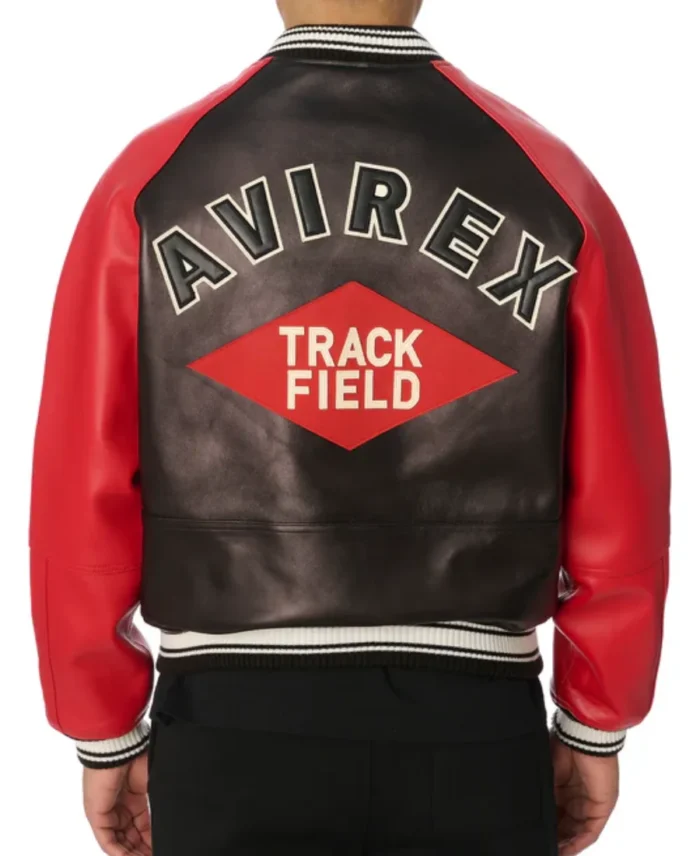 Avirex Track Field Varsity Jacket Back View