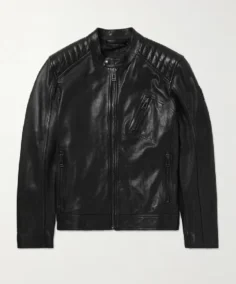 Belstaff V Racer Logo Appliquéd Leather Jacket - Trendy Leather Jackets