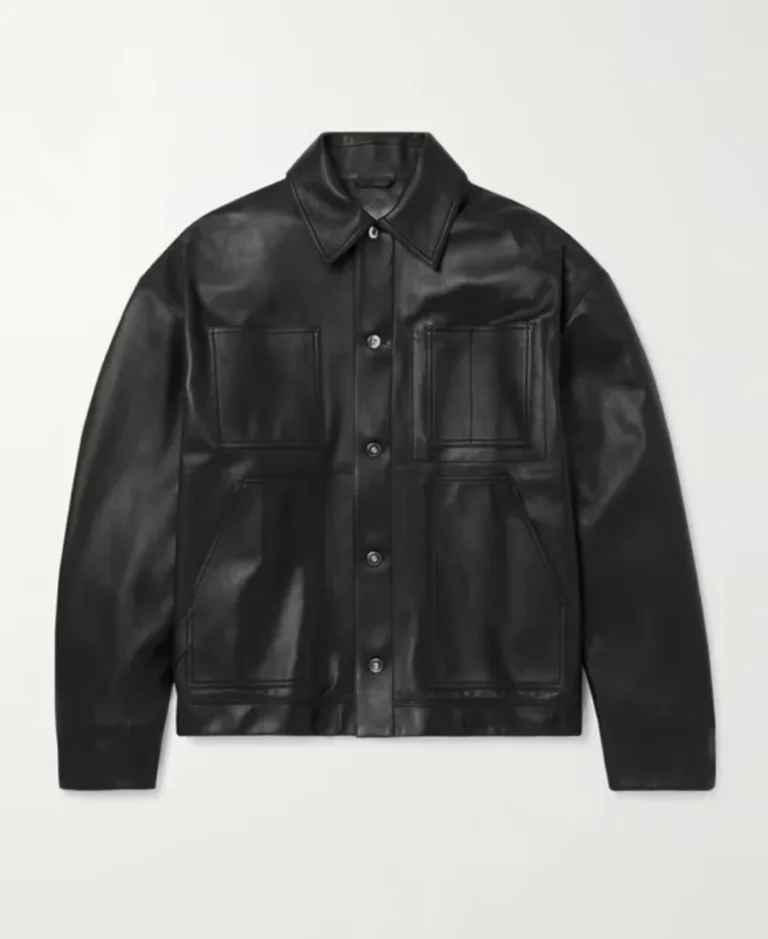 Bottega Veneta Panelled Black Leather Jacket- Trendy Leather Jackets