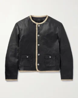 Celine Homme Crystal Embellished Leather Jacket - Trendy Leather Jackets