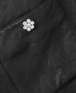 Celine Homme Crystal Embellished Leather Jacket Close Up - Trendy Leather Jackets