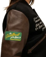 Cherry Rodeo Champ Varsity Jacket SidE View - Trendy Leather Jackets