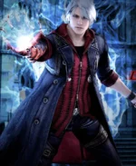 Devil May Cry 4 Nero Blue Coat Closeup - Trendy Leather Jackets