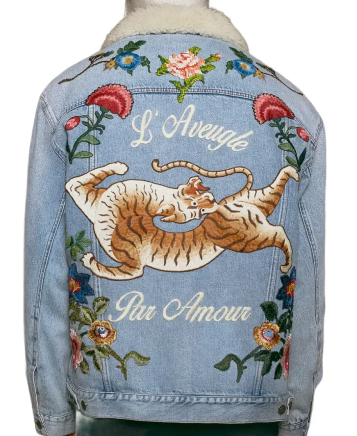 Elle Alessandro Michele Denim Jacket Back - Trendy Leather Jackets