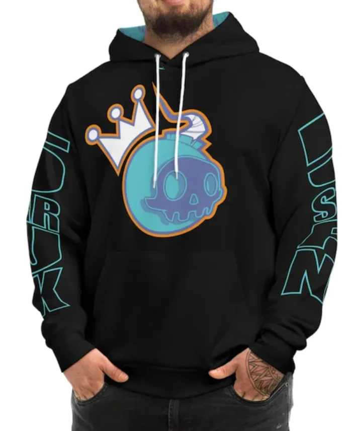 Graphic Graffiti Art Hoodie Front View - Trendy Leather Jackets