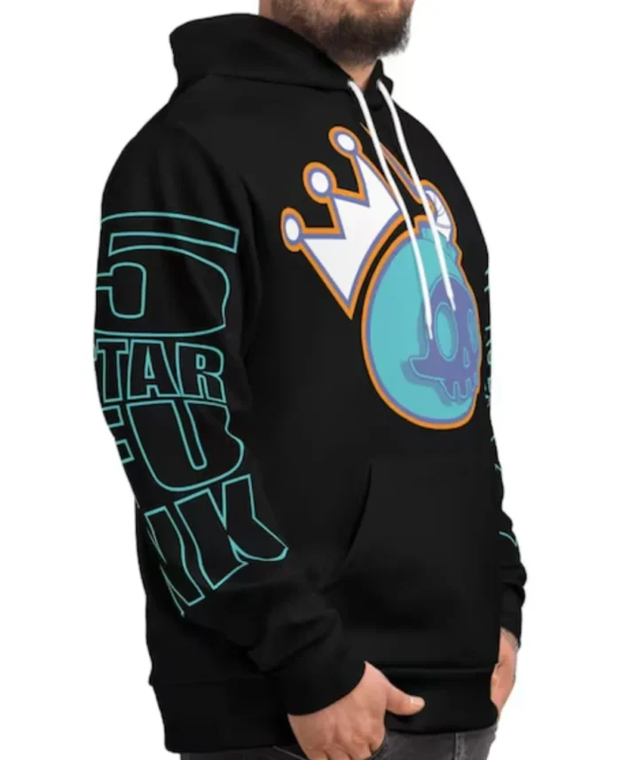 Graphic Graffiti Art Hoodie Side View - Trendy Leather Jackets