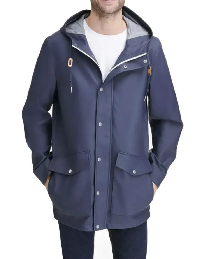 Levi's Rainy Days Hooded Navy Jacket - Trendy Leather Jackets