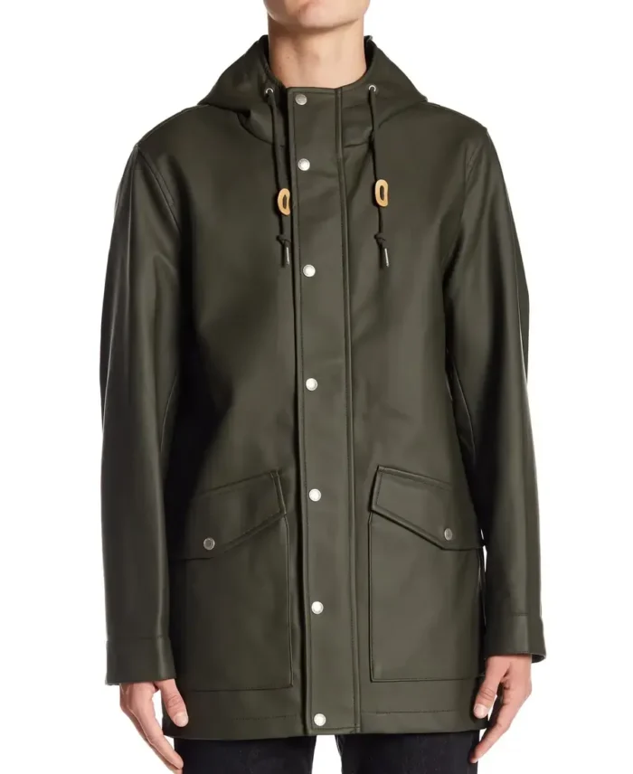 Levi's Rainy Days Hooded Olive Jacket - Trendy Leather Jackets