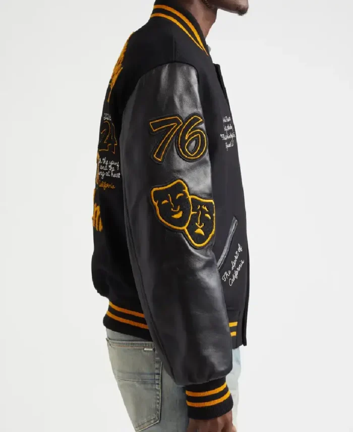 Lion west hollywood varsity jacket Side - Trendy Leather Jackets