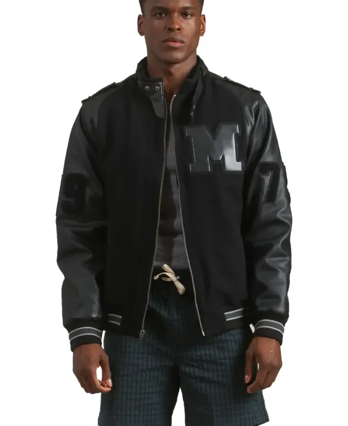 Members Only 1975 Black Varsity Jacket - Trendy Leather Jackets