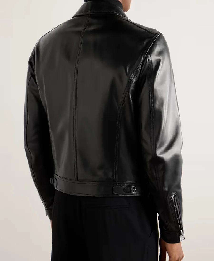 Men'S Black Faux Leather Jacket 3 Men'S Black Faux Leather Jacket Back - Trendy Leather Jackets