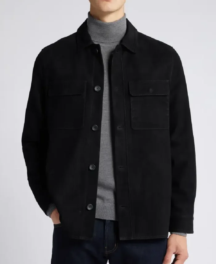 Men's Kingsley Felt shirt Suede Jacket - Trendy Leather Jackets