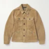 Men's Light Brown Suede Leather Jacket - Trendy Leather Jackets