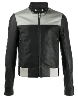 Men’s Slim Fit Biker Leather Jacket Front