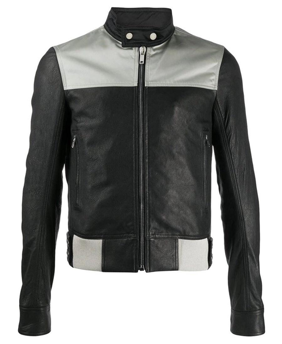 Men’s Slim Fit Biker Leather Jacket Front