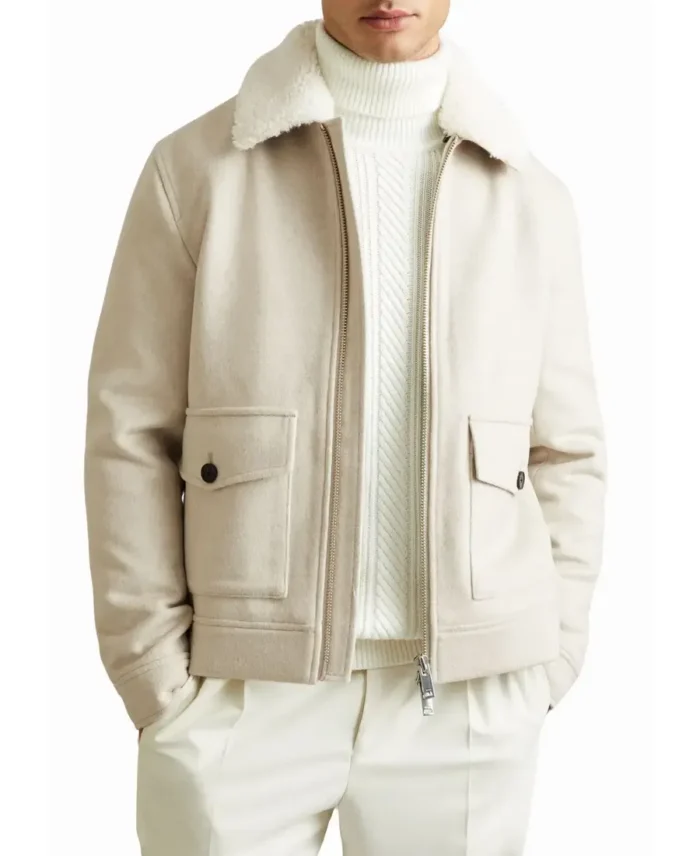 Reiss Andrew Wool Blend Jacket - Trendy Leather Jackets