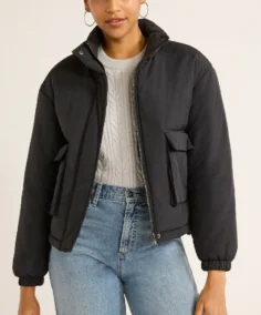 Scoop Women's Cargo Puffer Jacket - Trendy Leather Jackets