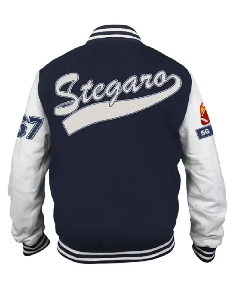 Shop The American Football Navy Blue Stegaro Varsity Jacket - Trendy Leather Jackets