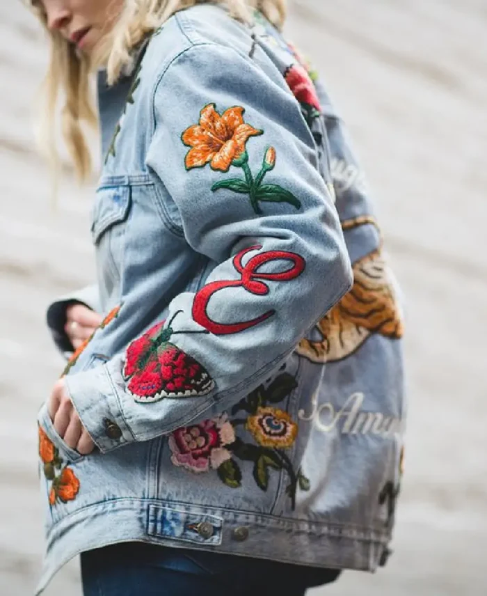 Shop The Elle Alessandro Michele Denim Jacket Shop The No Mercy Evol Punk Rock Style Studded Faux Leather Jacket