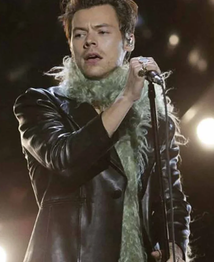 Shop The Grammy Award Harry Styles Black Jacket - Trendy Leather Jackets